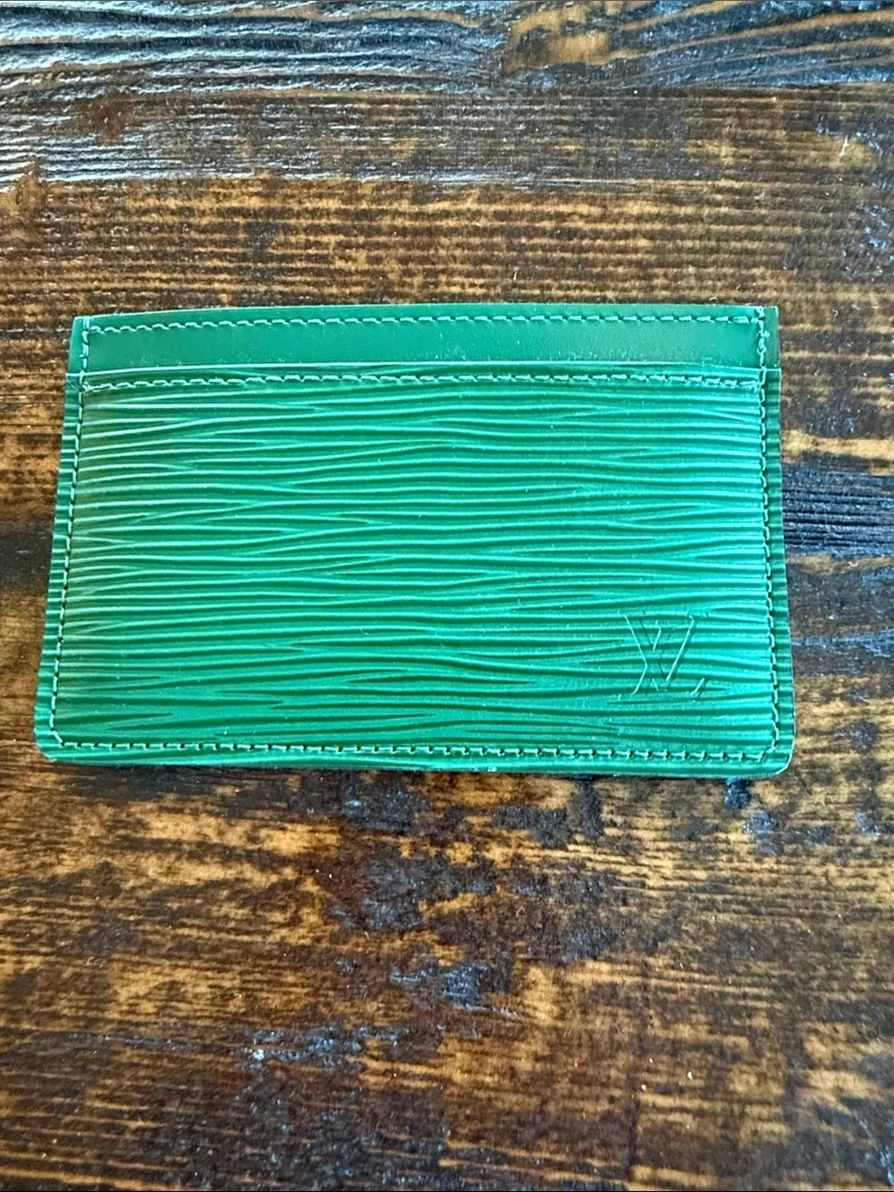 Louis Vuitton Green Epi Leather Card Sleeve